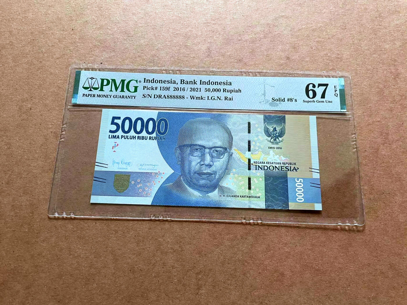 【Blue Auction】✨世界纸币精拍第475期【精】 【全同8】印尼 2016年2000卢比 PMG67EPQ 