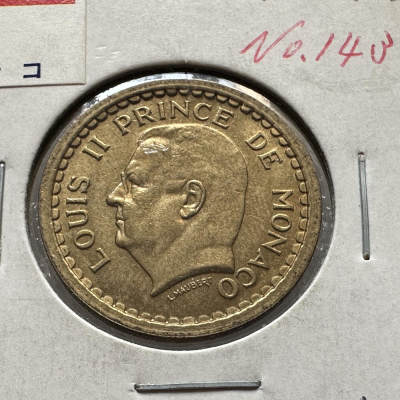 🌹外币初藏🌹🐯第23场 每周二四六晚8点 - 摩纳哥1945年一法郎