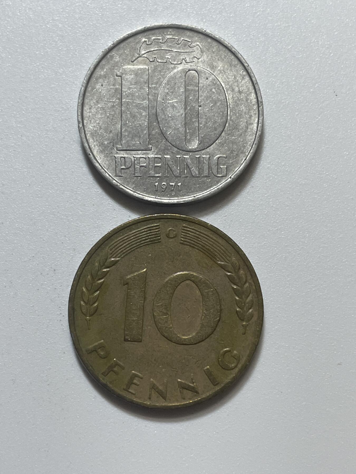 神仙姐姐散币好品专场第四十三期（无佣金满邮自动发出 东西德 10 芬尼两个