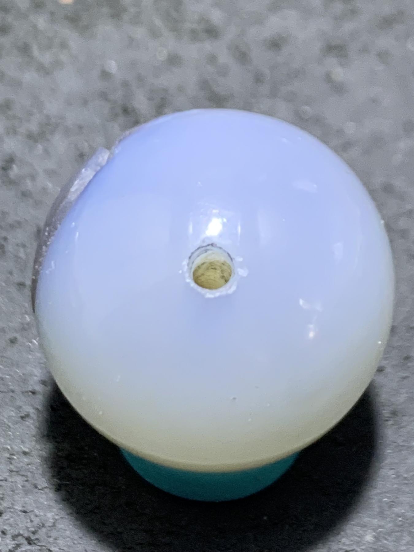 精美高玉化海洋玉髓手工俏色巧雕一心向佛圆珠一个！
