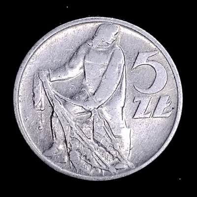 巴斯克收藏第265期 散币专场 5月21/22/23 号三场连拍 全场包邮 - 波兰 1959年 5兹罗提铝币