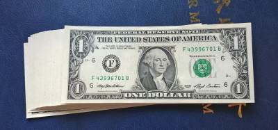 Unc 美国纸币 1993年 1元纸币 美金 连号 - Unc 美国纸币 1993年 1元纸币 美金 连号