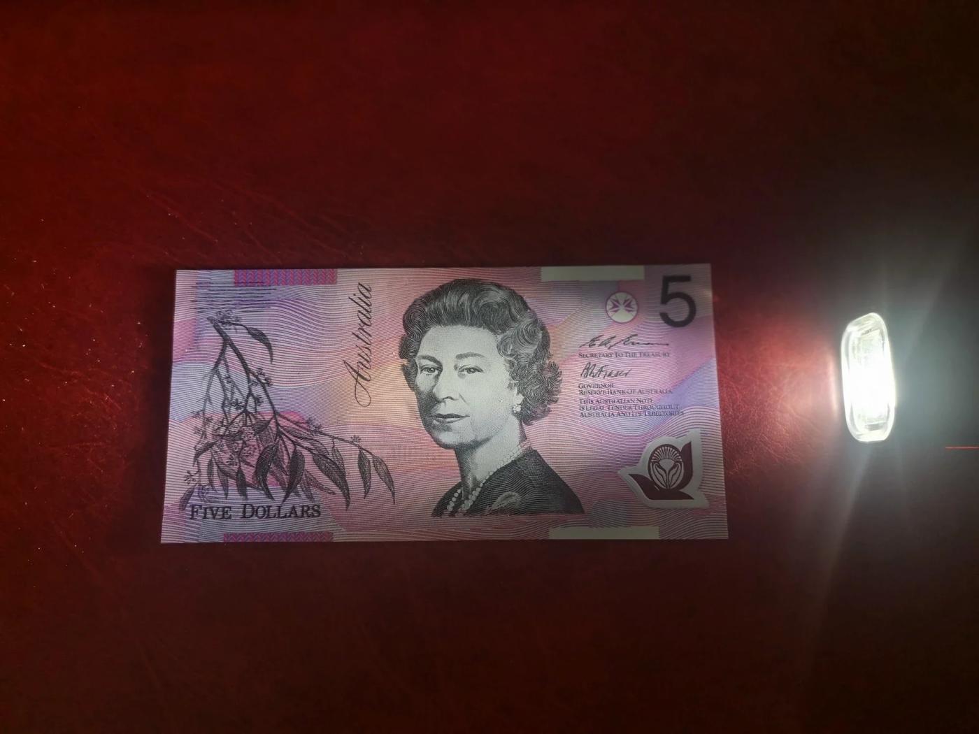1996年 早期澳大利亚5元塑料钞全新UNC