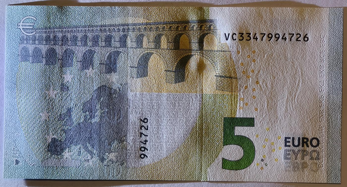 紫瑗钱币——第349期拍卖——纸币场 欧元 西班牙 2013年 加尔桥 5欧元 UNC