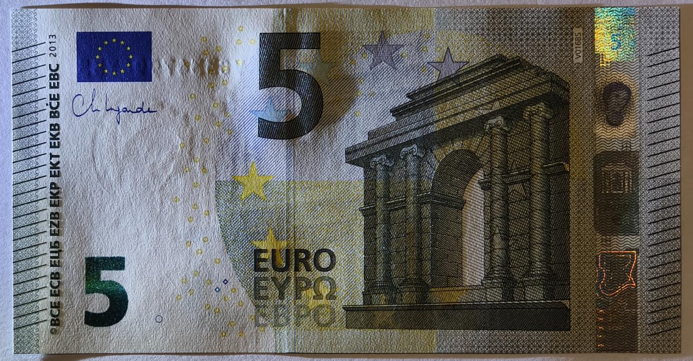 紫瑗钱币——第349期拍卖——纸币场 欧元 西班牙 2013年 加尔桥 5欧元 UNC