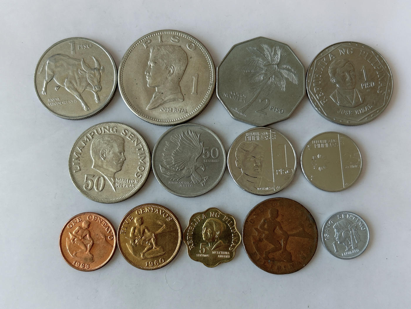 第一海外回流一元起拍收藏 散币专场 第87期 菲律宾硬币 13枚 无重复