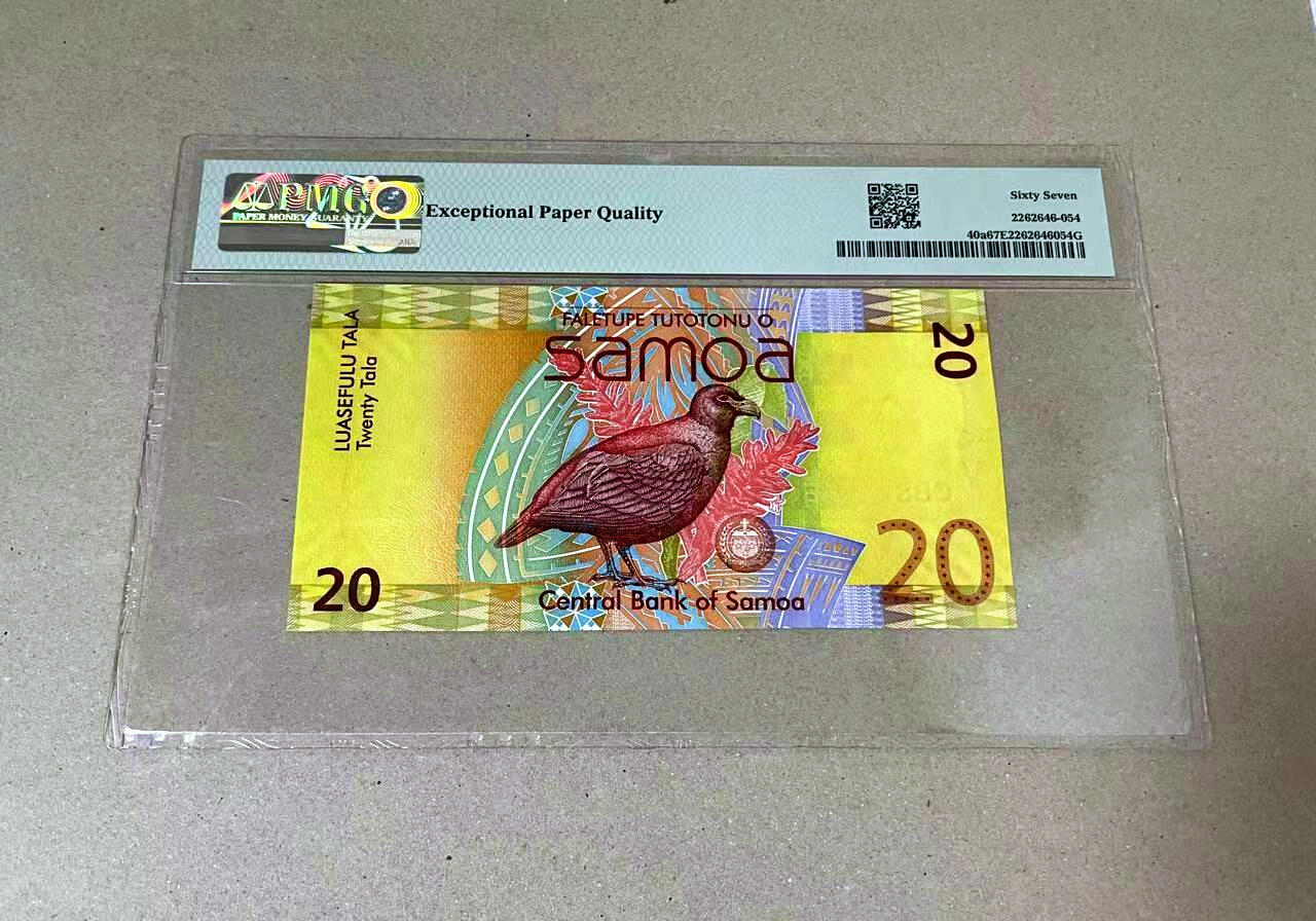 【Blue Auction】✨世界纸币精拍第476期【精】  【获奖钞 首发冠】萨摩亚 2008年20塔拉 PMG67EPQ 高分
