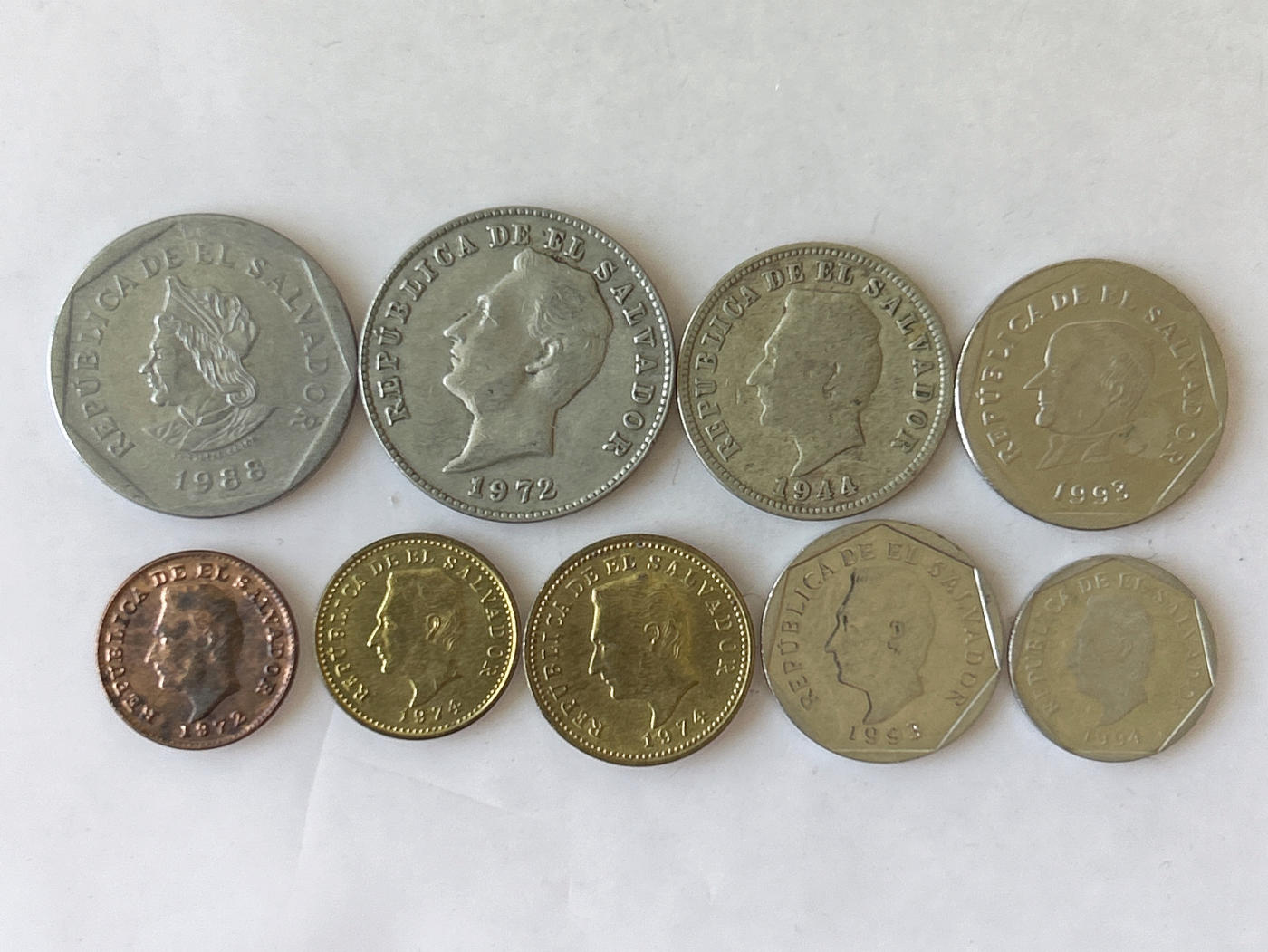 第一海外回流一元起拍收藏 散币专场 第87期 萨尔瓦多硬币 9枚 无重复
