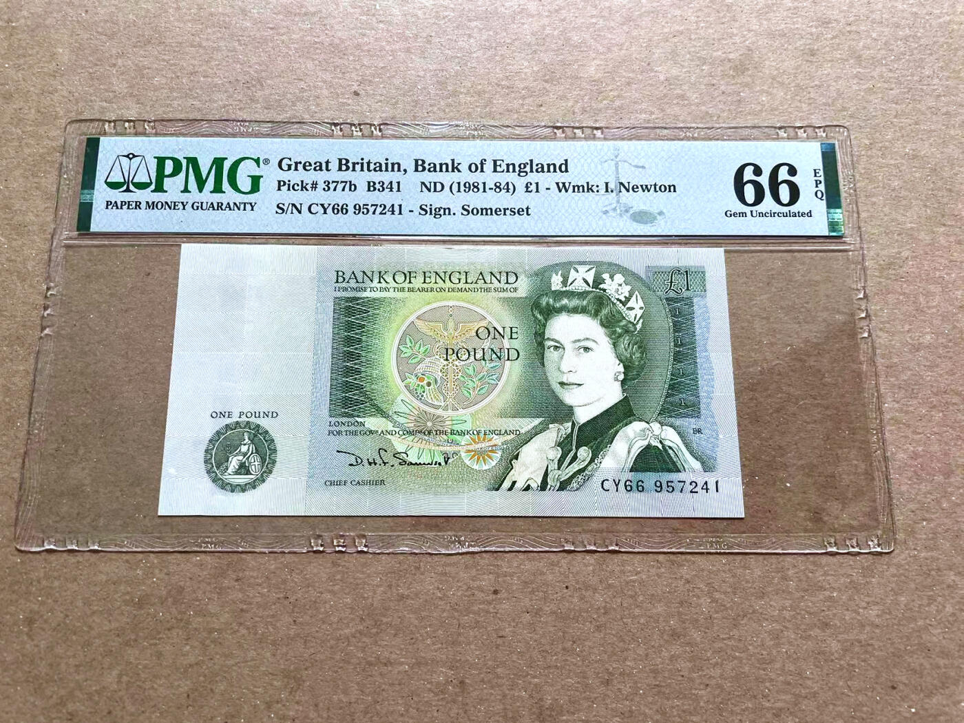 【Blue Auction】✨世界纸币精拍第476期【精】 英国 1981-84年1镑 PMG66EPQ 