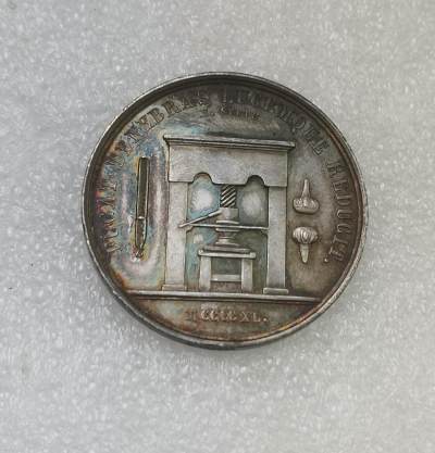 瓶子🏺第141期拍卖会 - 法国1815年旋压模具造币机JETON银质代币  好品五彩  稀少铸币局