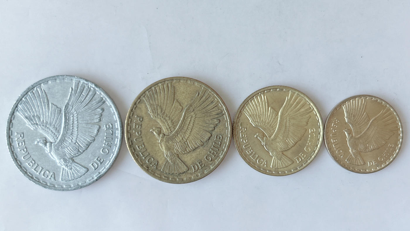 第一海外回流一元起拍收藏 散币专场 第87期 智利飞鹰版 4枚