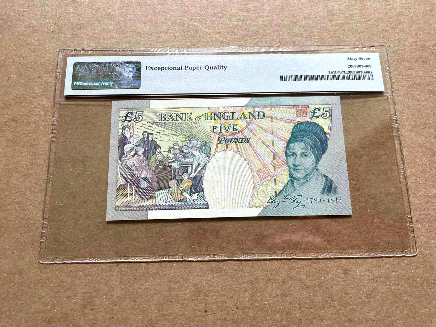 【Blue Auction】✨世界纸币精拍第476期【精】 【补号】英国 2002年5镑 PMG67EPQ 高分