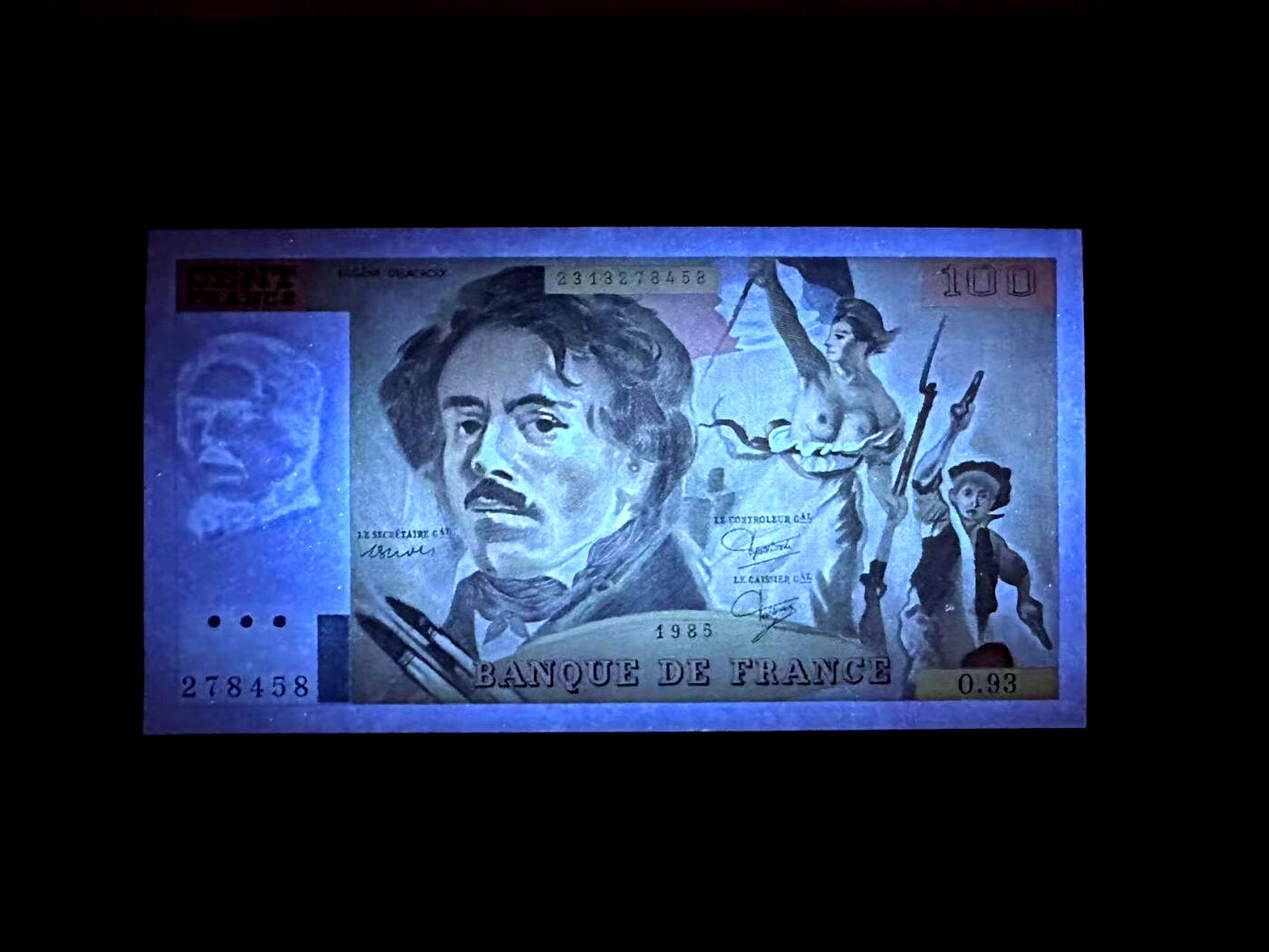 【Blue Auction】✨世界纸币精拍第476期【精】  法国 1985年100法郎 自由引导人民 UNC