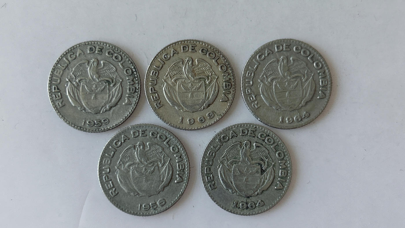 第一海外回流一元起拍收藏 散币专场 第87期 哥伦比亚10分镍币 5枚