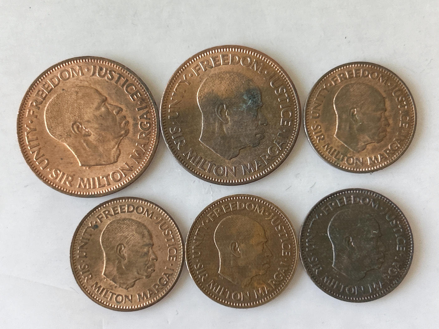 第一海外回流一元起拍收藏 散币专场 第87期 塞拉利昂1964年铜币 两个面值