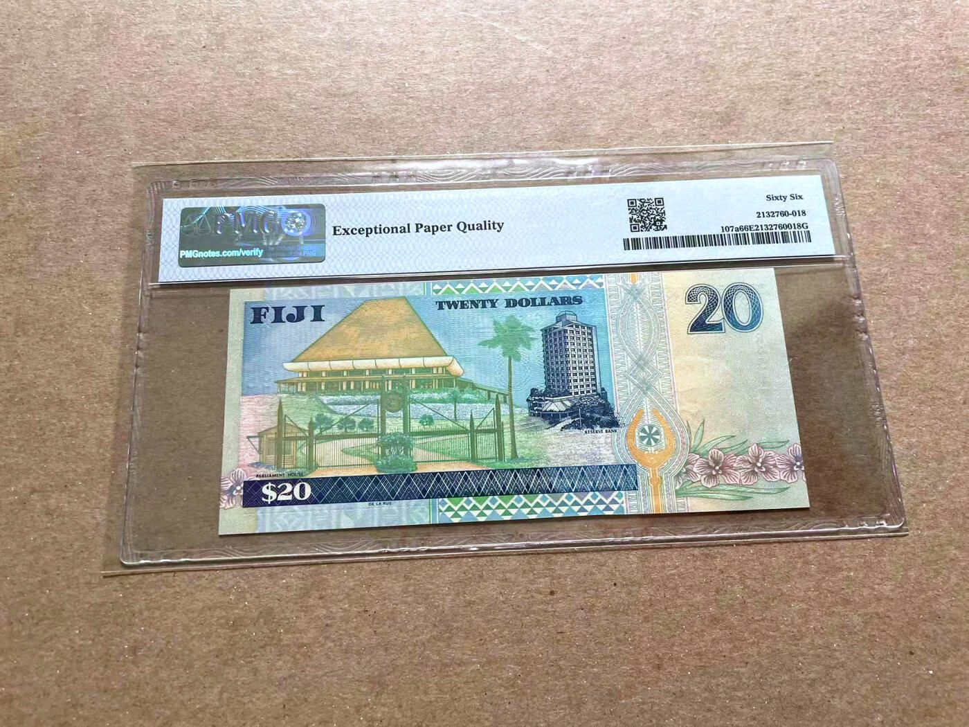 【Blue Auction】✨世界纸币精拍第476期【精】 斐济 2002年20元 女王 PMG66EPQ 