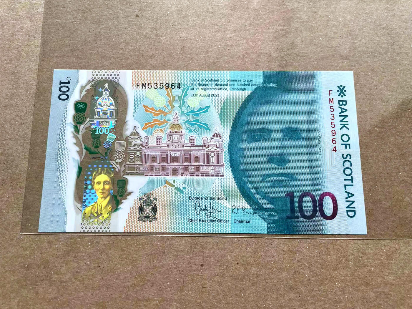 【Blue Auction】✨世界纸币精拍第476期【精】 苏格兰 2021年100镑 全新UNC