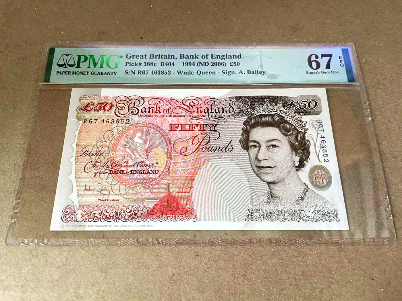 【Blue Auction】✨世界纸币精拍第476期【精】 英国 2006年50镑 PMG67EPQ 高分