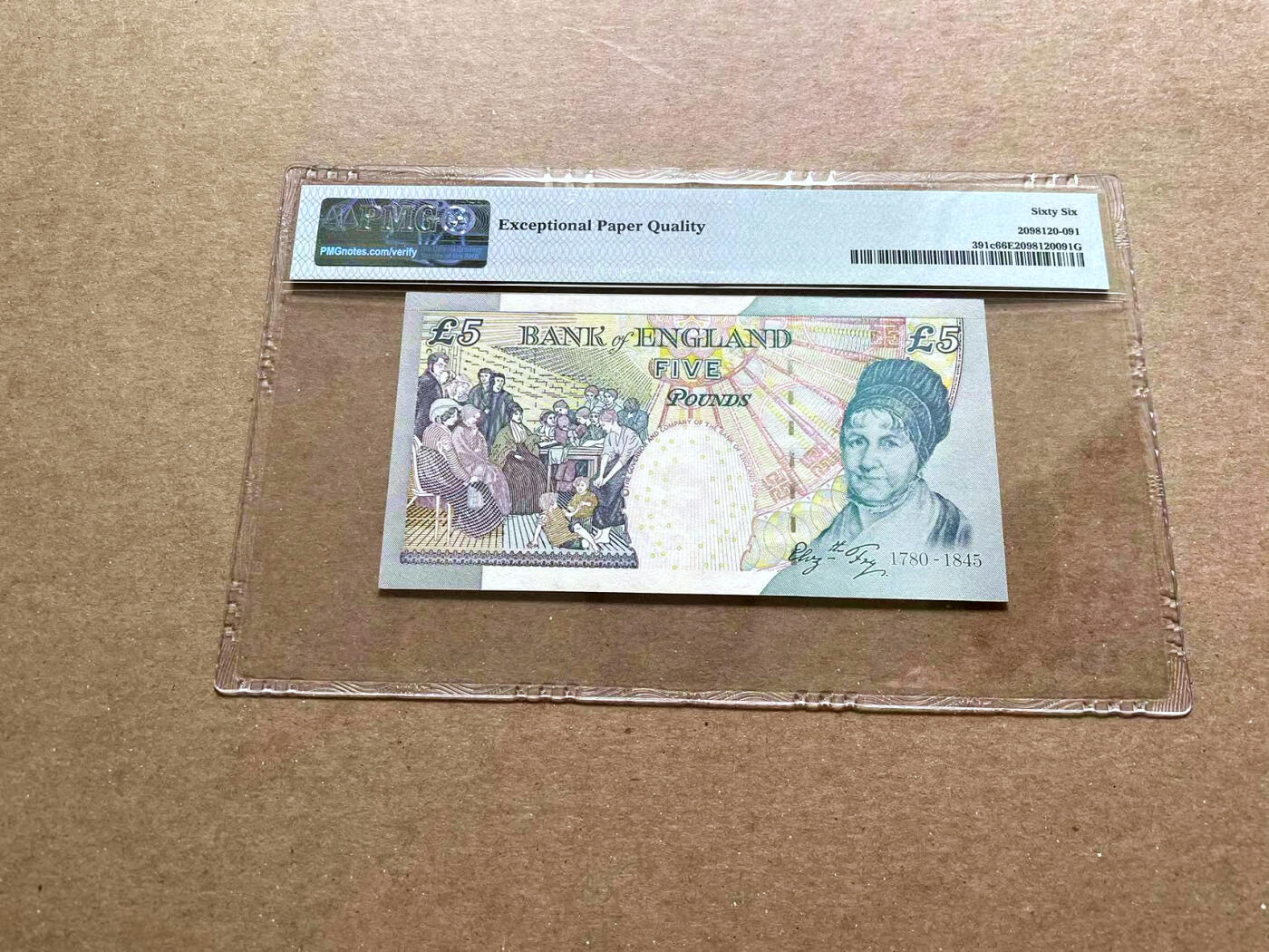 【Blue Auction】✨世界纸币精拍第476期【精】 英国 2002年5镑 PMG66EPQ 