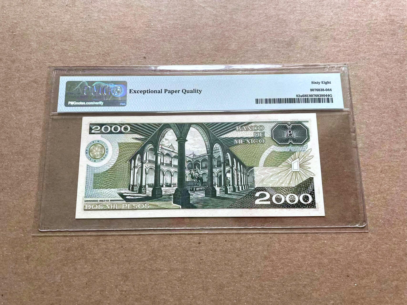 【Blue Auction】✨世界纸币精拍第476期【精】 【AAA千位小号】墨西哥 1983年2000比索 PMG68EPQ 超高分