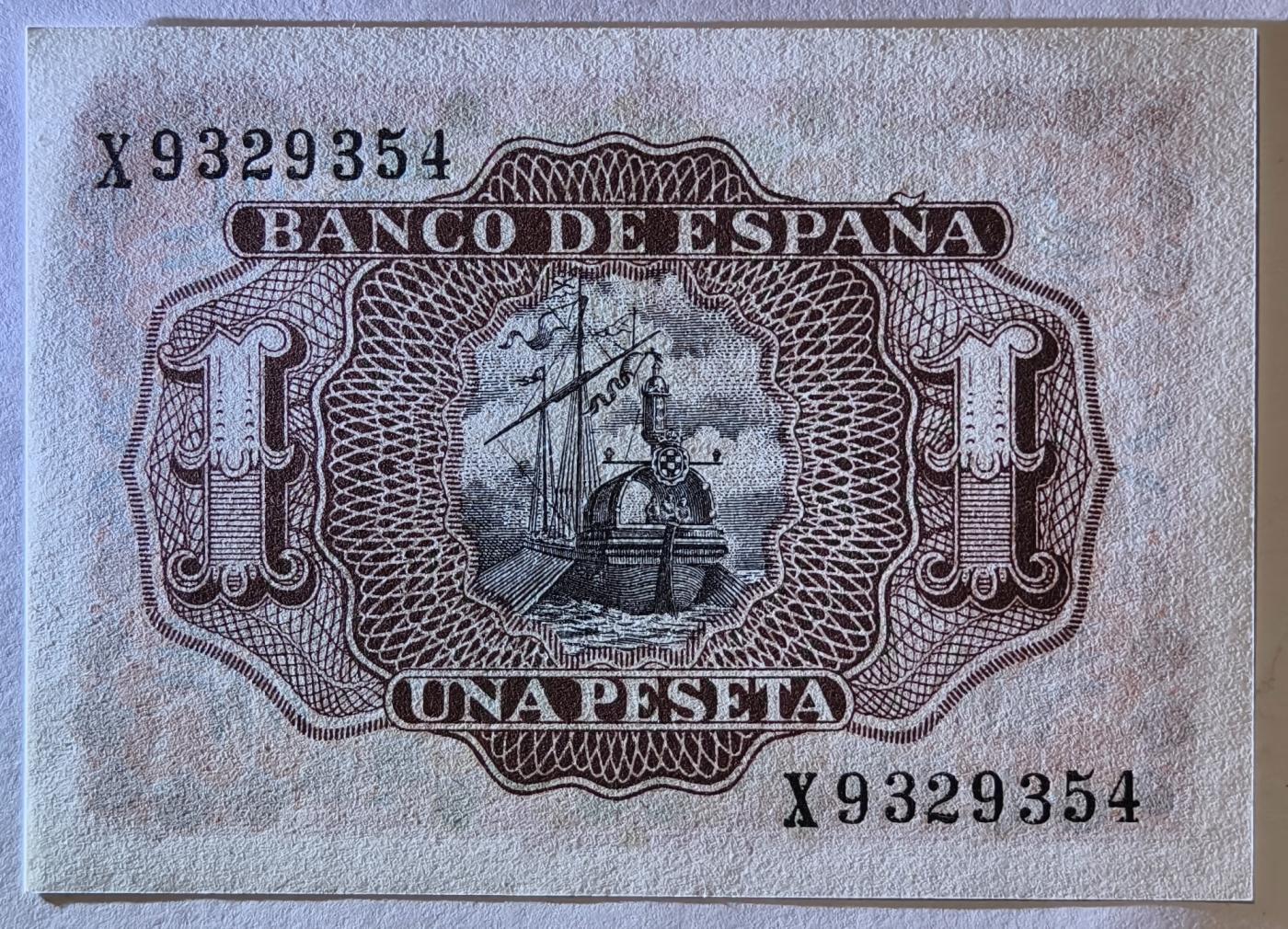 紫瑗钱币——第391期拍卖——纸币场 西班牙 1953年 阿尔瓦罗 1比塞塔 UNC (p-144a)