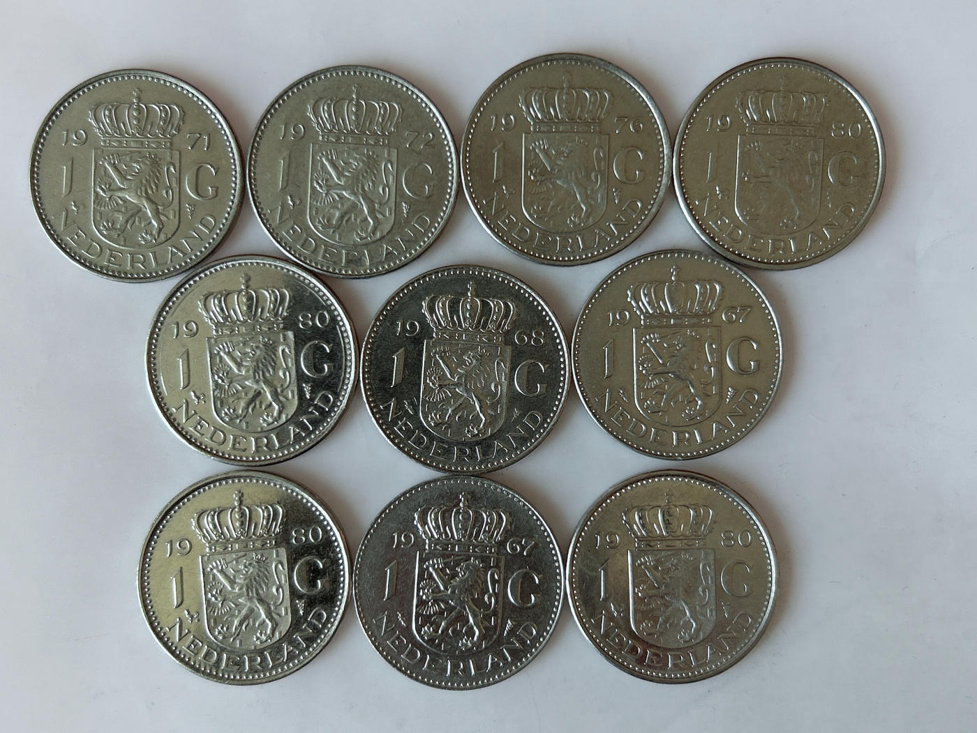 第一海外回流一元起拍收藏 散币专场 第87期 荷兰1盾 朱莉阿娜女王 10枚