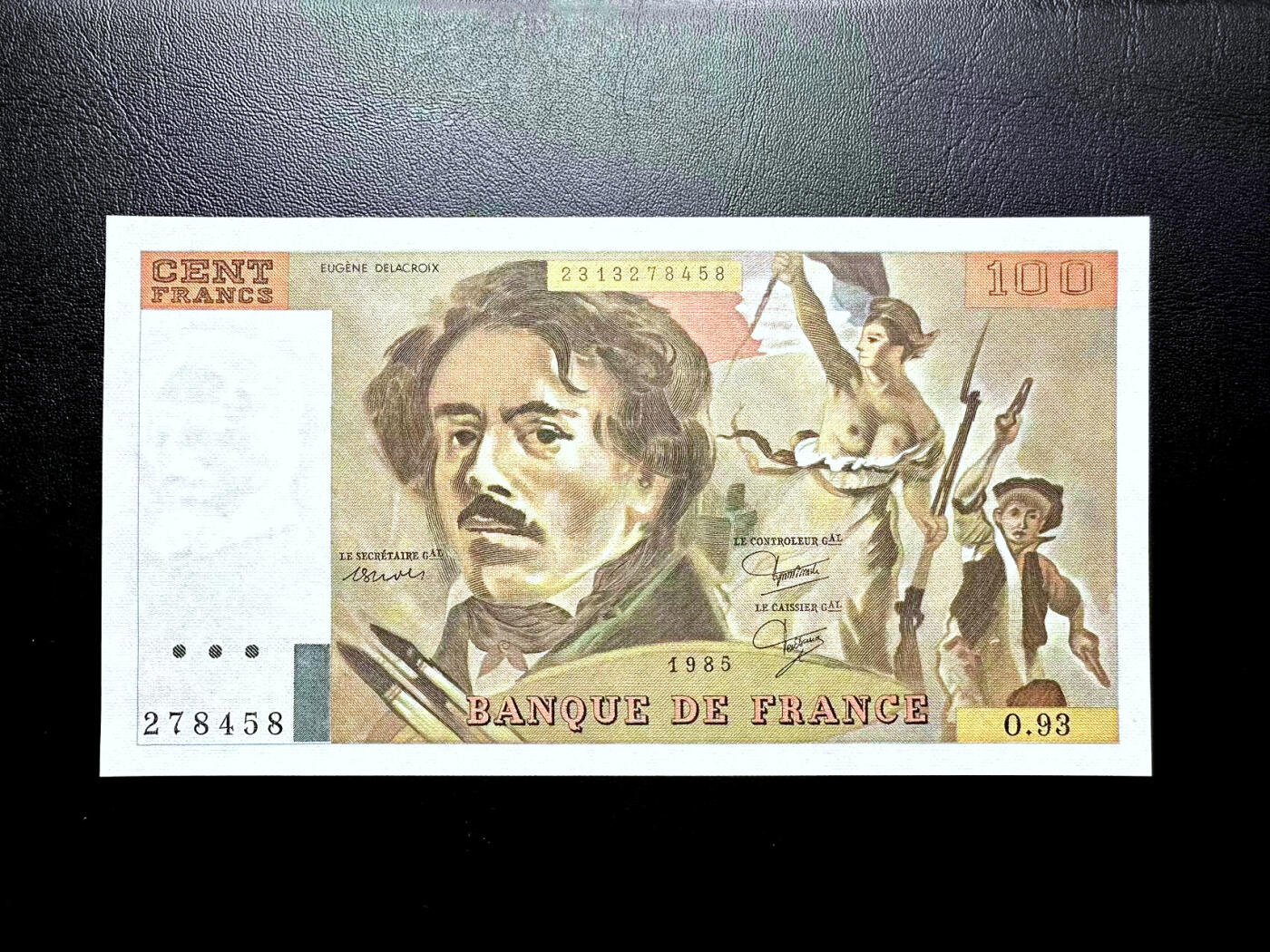 【Blue Auction】✨世界纸币精拍第476期【精】  法国 1985年100法郎 自由引导人民 UNC