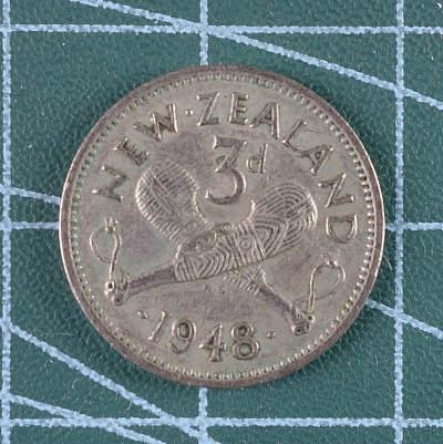 天业钱币散币、银币拍卖第40次专场 全场0元起拍0佣金，欢迎围观参拍 - 新西兰1948年3便士