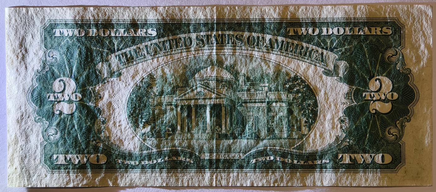 紫瑗钱币——第349期拍卖——纸币场 美国 1953年 B序列 托马斯·杰斐逊 2美元 红印 政府券 AU