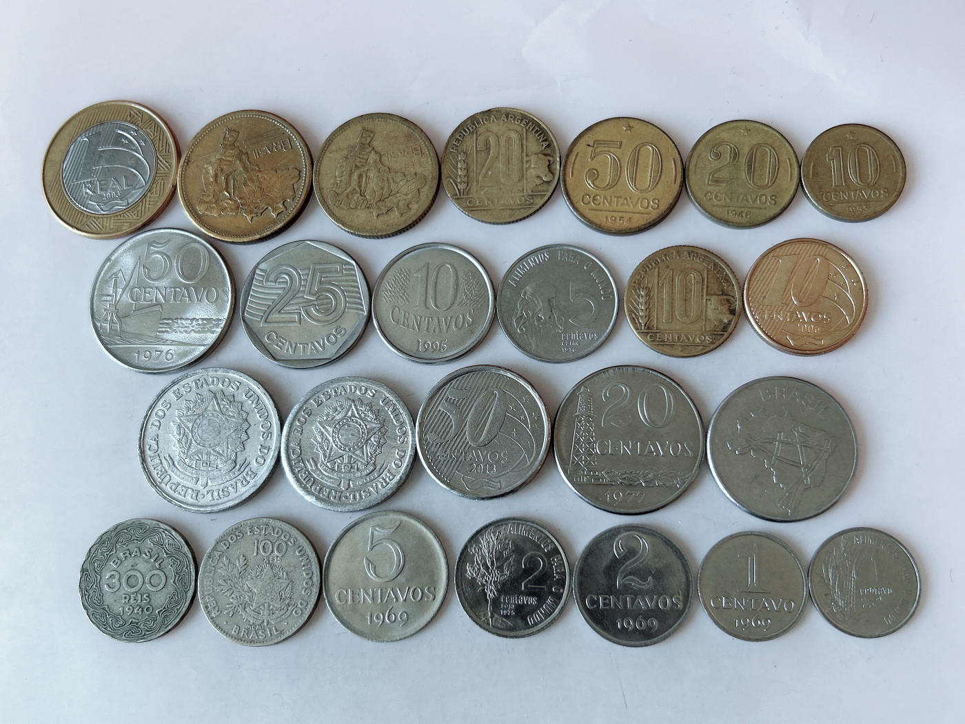 第一海外回流一元起拍收藏 散币专场 第87期 巴西硬币 25枚 无重复