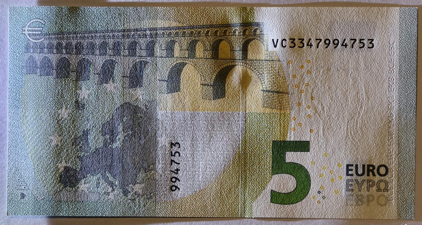 紫瑗钱币——第349期拍卖——纸币场 欧元 西班牙 2013年 加尔桥 5欧元 UNC