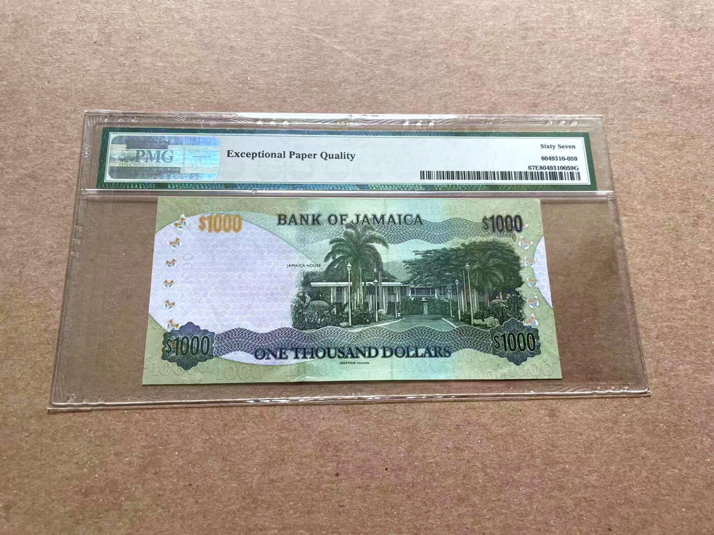 【Blue Auction】✨世界纸币精拍第476期【精】 牙买加 2017年1000元  PMG67EPQ 高分