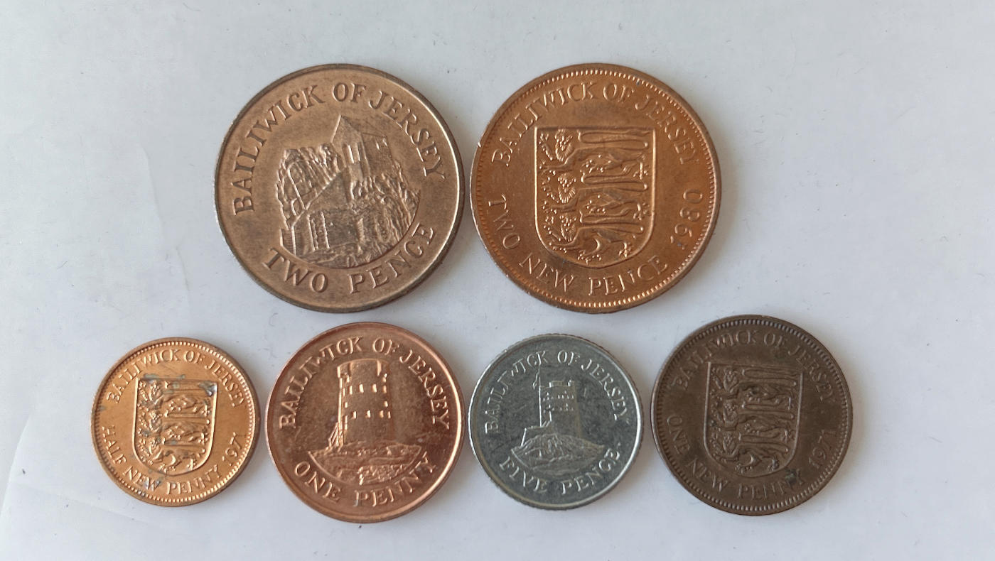 第一海外回流一元起拍收藏 散币专场 第87期 英属泽西岛硬币 6枚