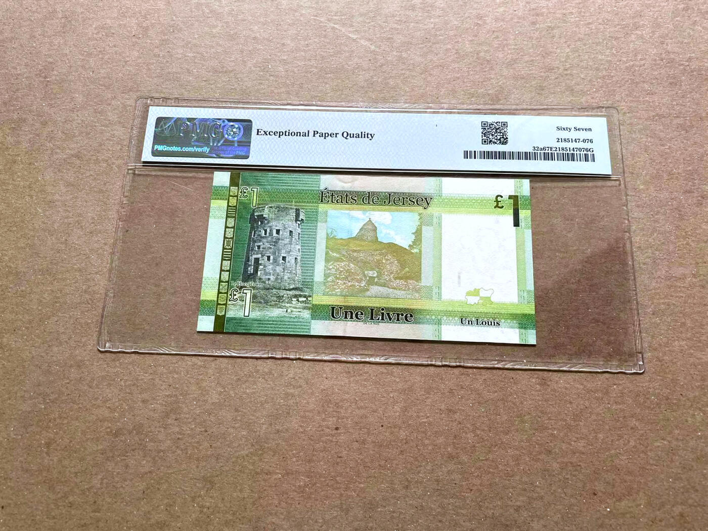 【Blue Auction】✨世界纸币精拍第476期【精】 【无47】泽西 2010年1镑 PMG67EPQ 高分