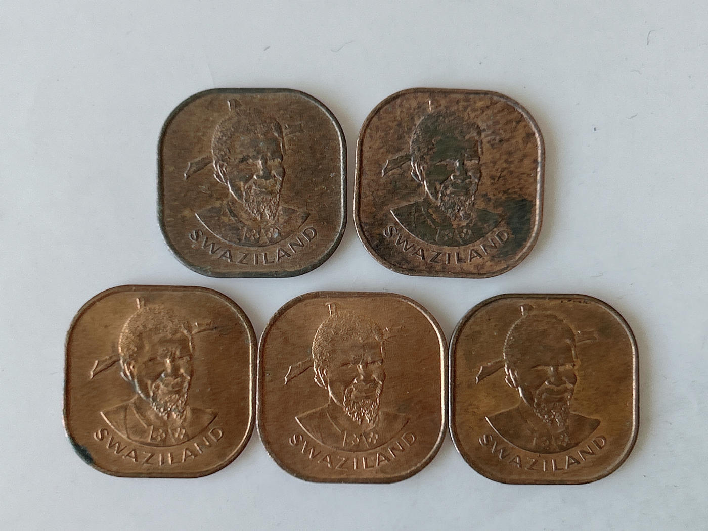 第一海外回流一元起拍收藏 散币专场 第87期 斯威士兰2分 5枚