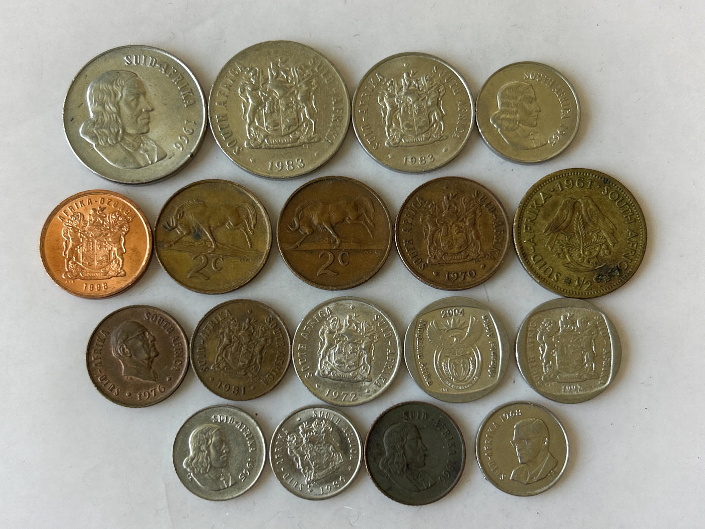 第一海外回流一元起拍收藏 散币专场 第87期 南非硬币 18枚 无重复