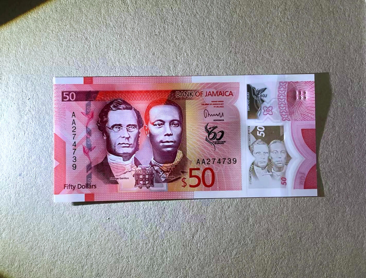 【Blue Auction】✨世界纸币精拍第476期【精】 【AA】牙买加 2022年50元 全新UNC