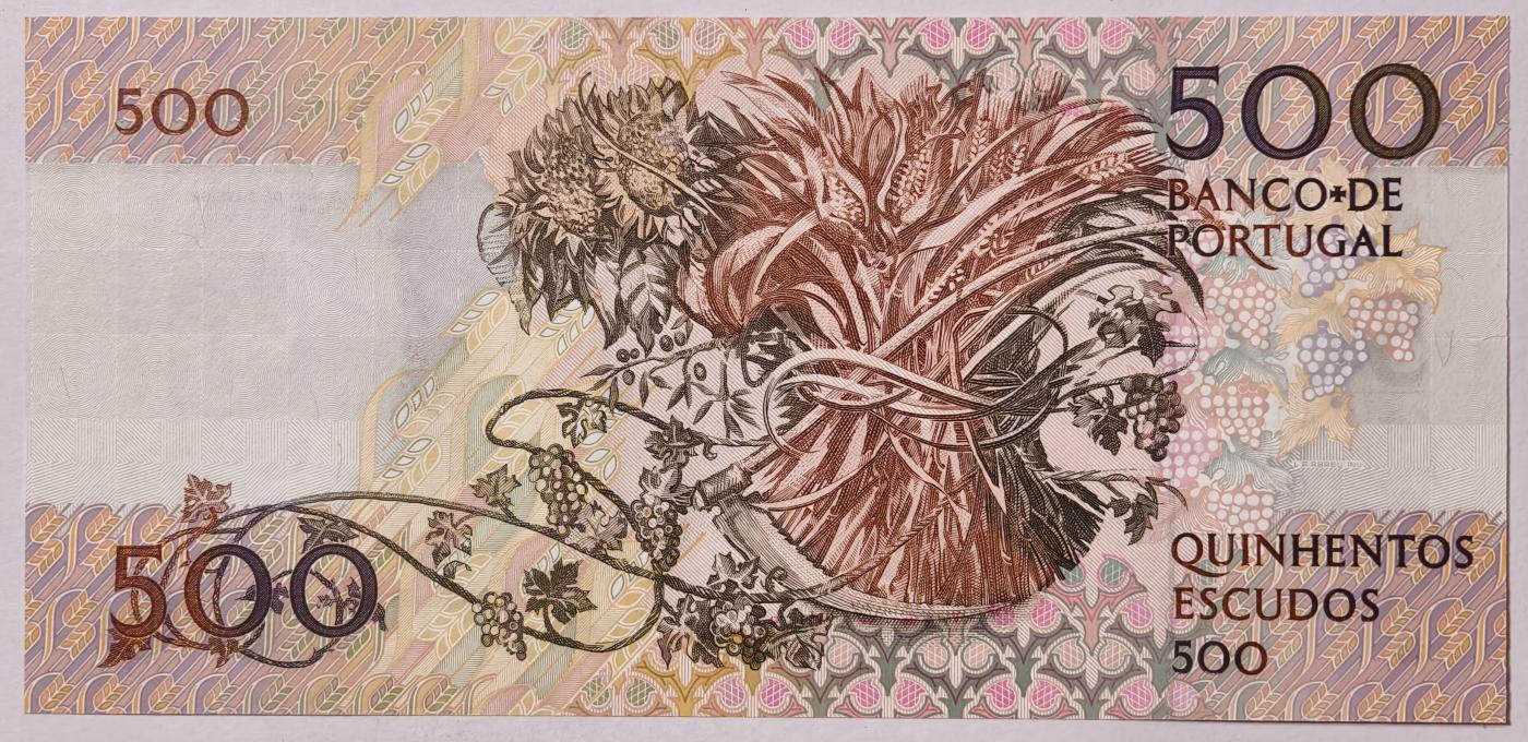 紫瑗钱币——第363期拍卖——纸币场 葡萄牙 1993年 11月4日 莫西尼奥 500埃斯库多 UNC (P-180f)