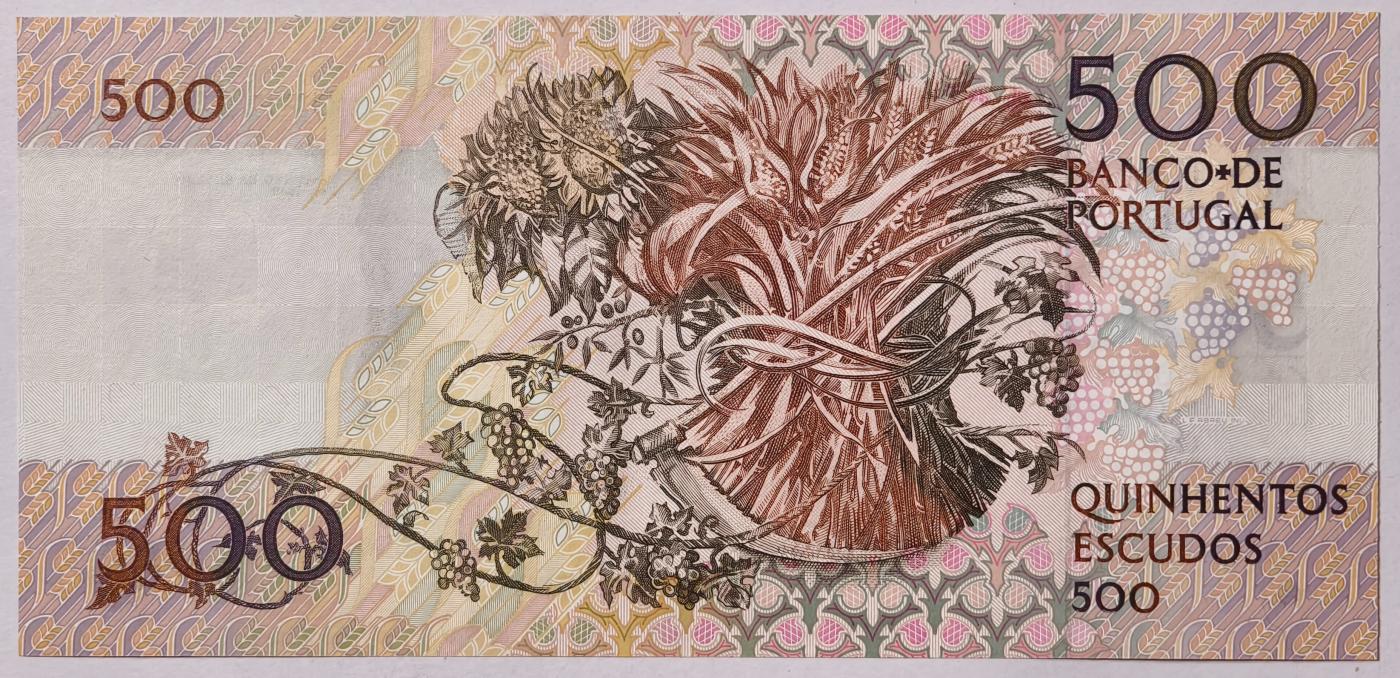 紫瑗钱币——第349期拍卖——纸币场 葡萄牙 1993年 11月4日 莫西尼奥 500埃斯库多 UNC (P-180f)