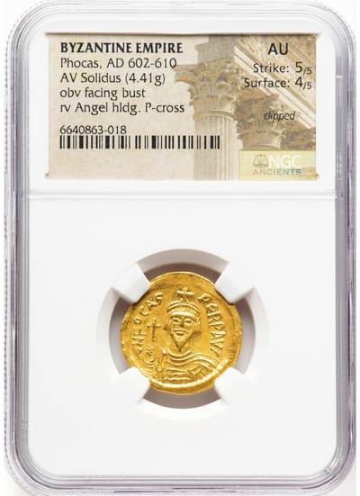 梧彩钱庄捡漏拍2024年第12期  - Phocas, AD 602-610 拜占庭帝国福卡斯金币