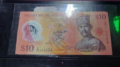 2013年文莱10林吉特 塑料钞全新UNC - 2013年文莱10林吉特 塑料钞全新UNC
