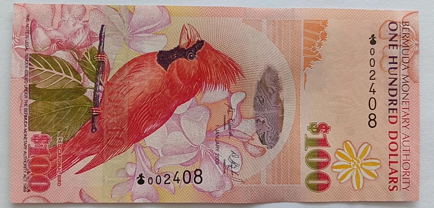 精品钱币第28场 全新UNC百慕大100圆2009最佳纸币