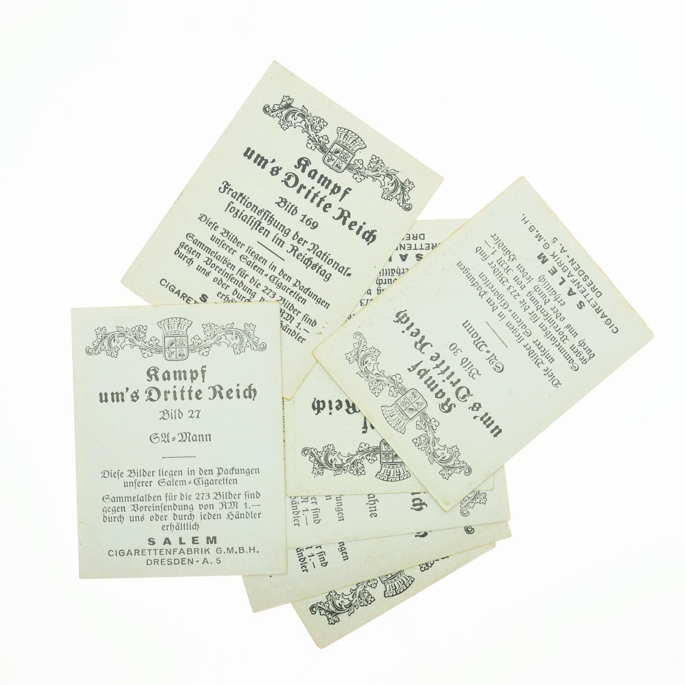 勋章奖章交易所5月19日拍卖 德三烟卡一组，冲锋队主题