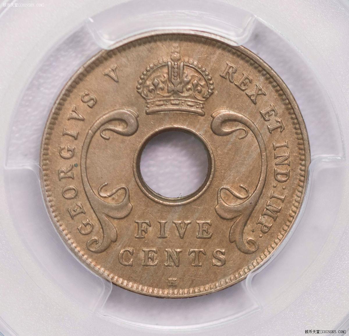 NGC/PCGS-MS62/63/65 1920东非过渡版三银三镍六枚全套