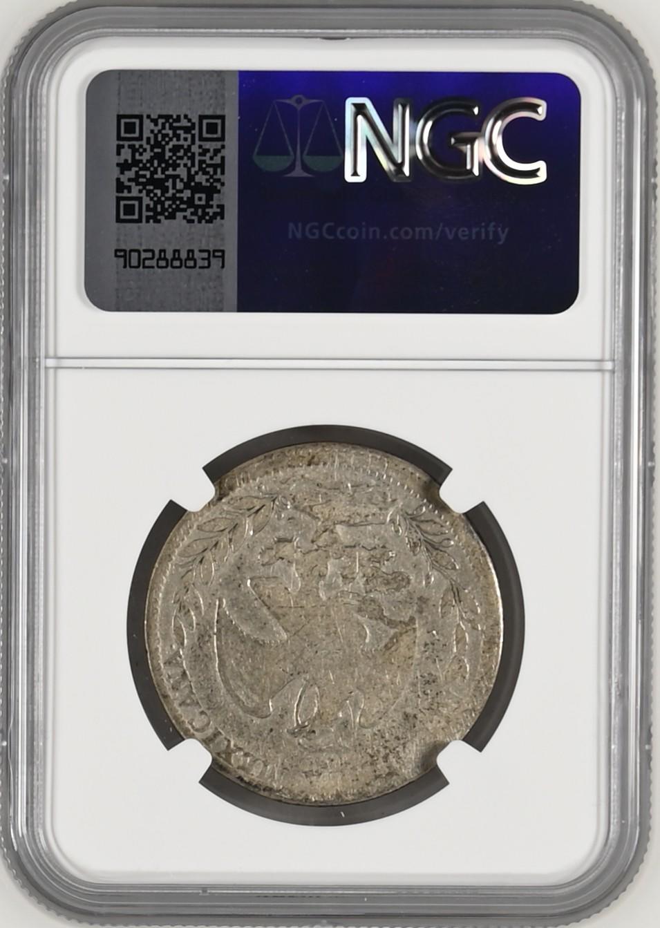 奔跑在五月 1844ZS OM MEXICONGC VG 墨西哥1844年ZS OM版鹰洋4R银币，稀少鹰洋半圆