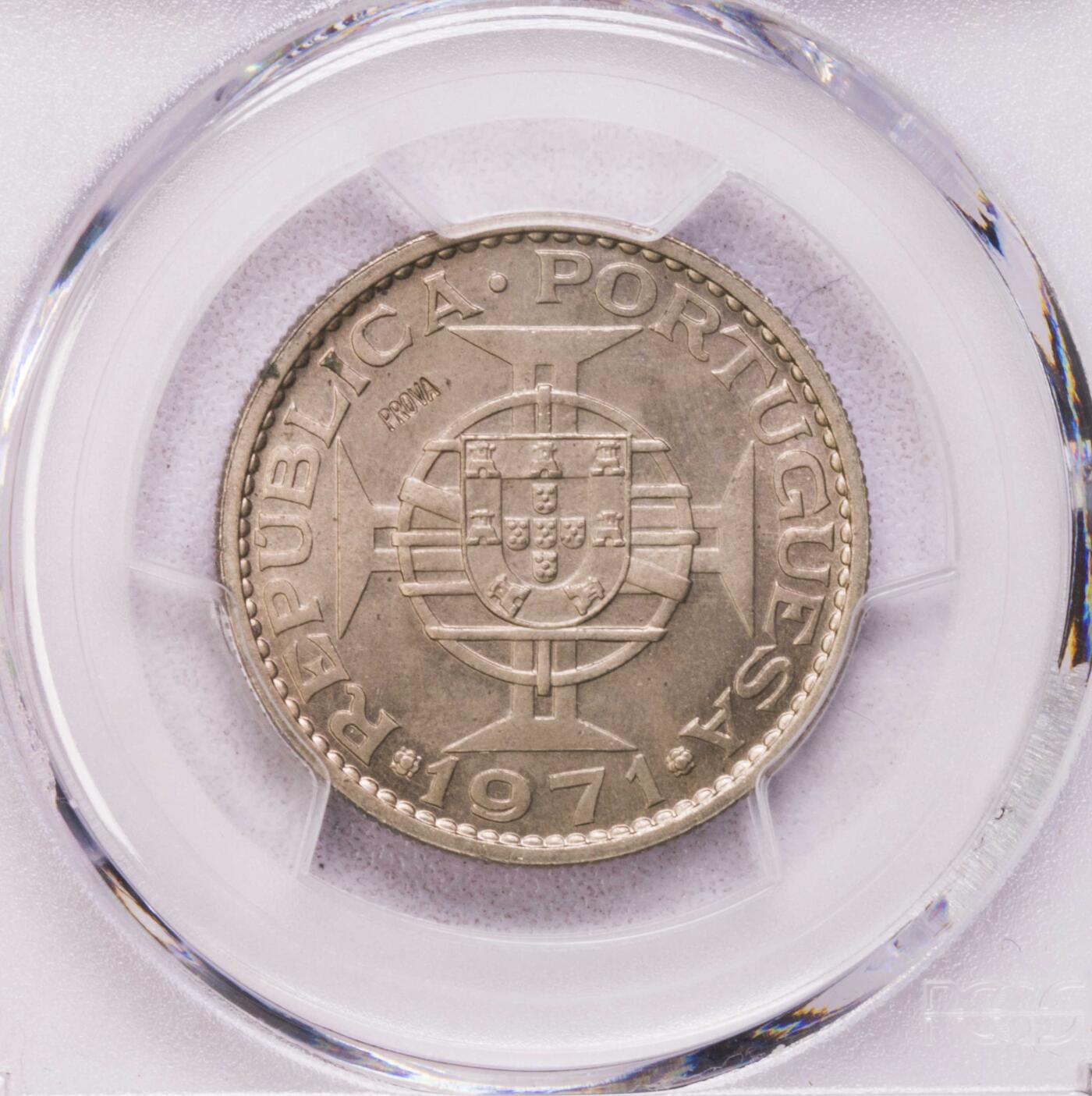 PCGS-SP64/SP65 1971葡属圣多美3枚套样币 prova样币