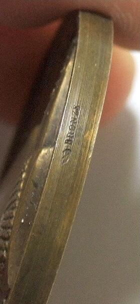 法国1814年 拿破仑第一次退位高浮雕精制大铜章 40MM
