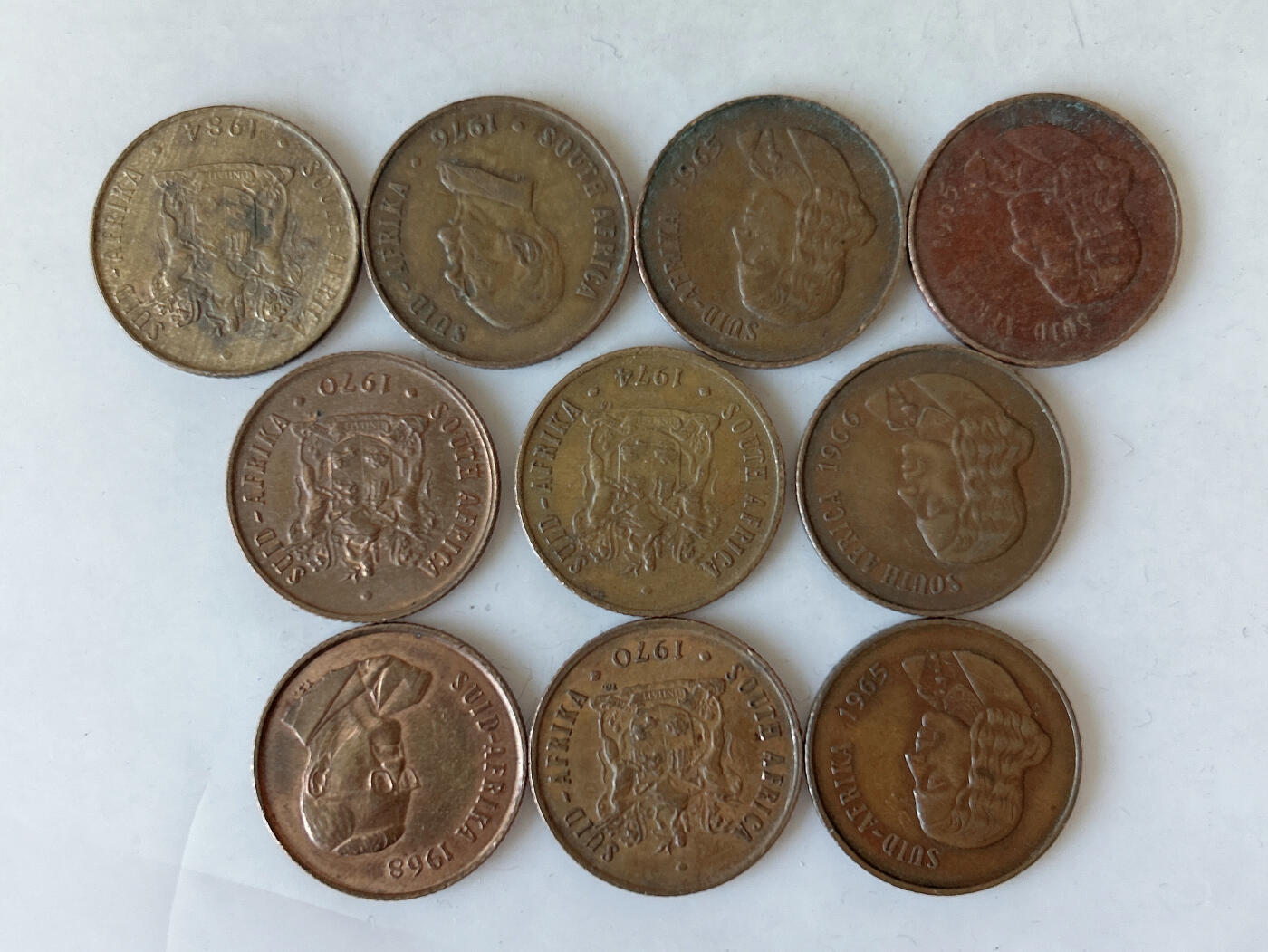 第一海外回流一元起拍收藏 散币专场 第88期 南非2分铜币 10枚