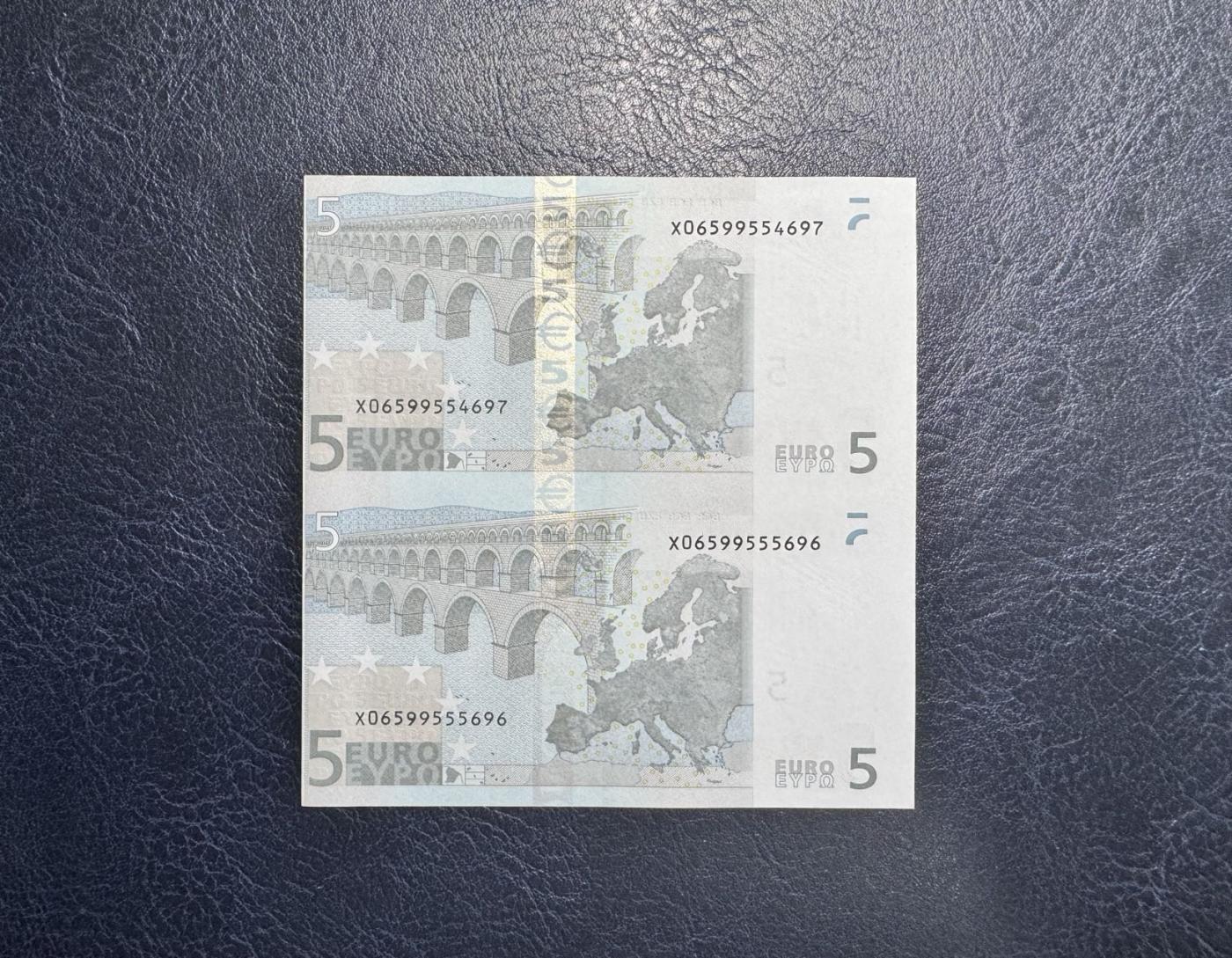 收藏联盟Quantum Auction 第346期拍卖  欧盟国家德国2002年5元两联体 品相UNC-  稀少第一签