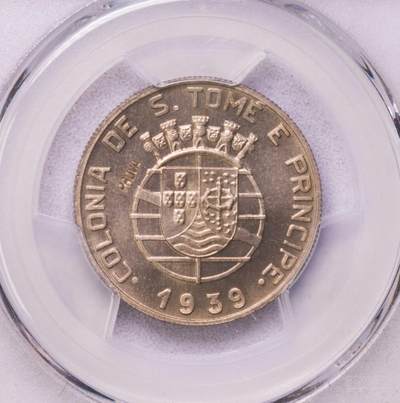 PCGS-SP63/65 1939葡属圣多美prova样币两枚 早期少见品种 一镍一银 - PCGS-SP63/65 1939葡属圣多美prova样币两枚 早期少见品种 一镍一银